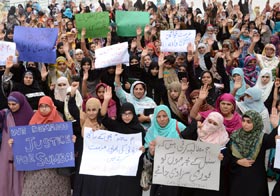 PAT’s Women Wing protests incidents of rape in the country