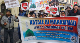 اٹلی: منہاج القرآن انٹرنیشنل بلزانو کے زیراہتمام میلاد مارچ