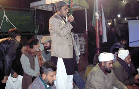 ملتان، پاکستان عوامی تحریک کے وفد کی مجلس وحدت المسلمین کے دھرنے میں شرکت