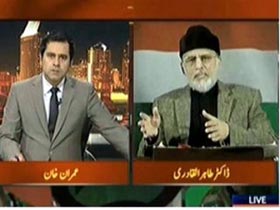 Dr Tahir-ul-Qadri's exclusive interview with Imran Khan in Takrar on Express News