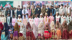 صفدر آباد: 15 جوڑوں کی شادیوں کی اجتماعی تقریب