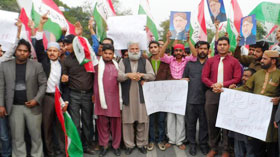 بجلی کی قیمتوں میں اضافے اور مہنگائی کے خلاف یوتھ لیگ کا احتجاجی مظاہرہ