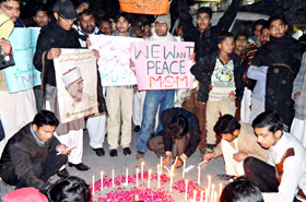 چکوال: ایم ایس ایم کی سانحہ پشاور کے شہدا سے اظہار یکجہتی ریلی