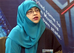 Razia Naveed in program Public Opinion on Din News with Rizwan Razi - 8th March 2015