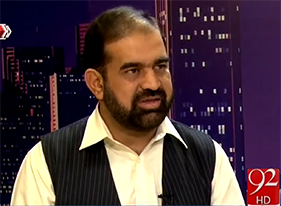 Dr Raheeq Abbasi on Channel 92 in Night Edition (22 May 2015)