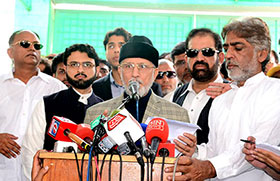 Model Town carnage was planned in Islamabad: Dr Tahir-ul-Qadri addresses press conference on return from London