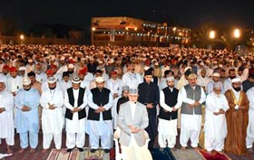 تحریک منہاج القرآن کا شہر اعتکاف لاہور میں آباد ہو گیا، ہزاروں سالکین معتکف