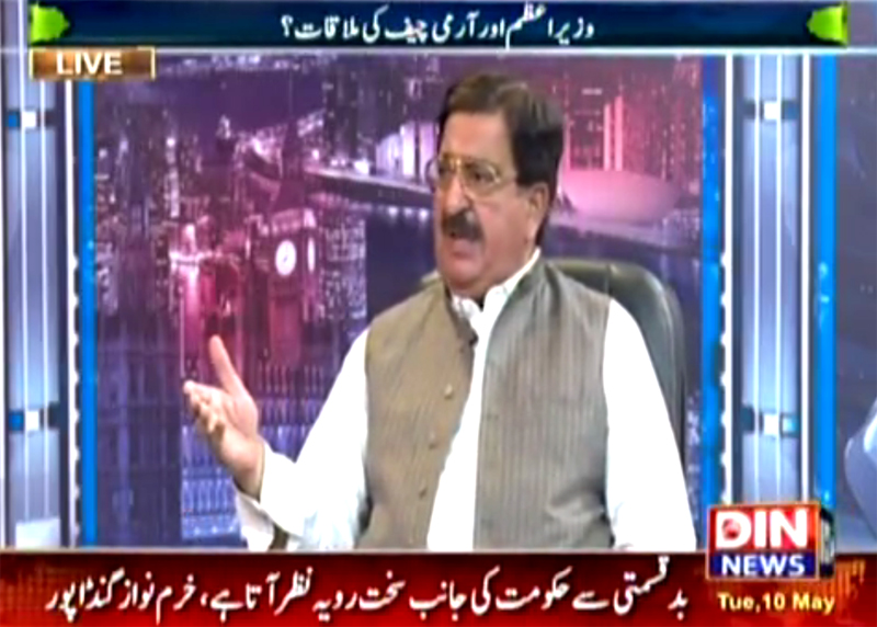 Khurram Nawaz Gandapur on Din News in Q&A with P.J Mir – 10th May 2016