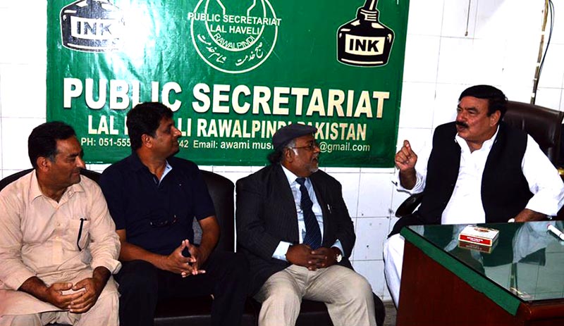 راولپنڈی: پاکستان عوامی تحریک کے وفد کی شیخ رشید سے ملاقات