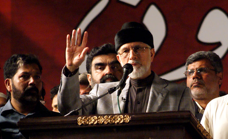 States can function on ‘Kufr’, not on oppression: Dr Tahir-ul-Qadri addresses sit-in