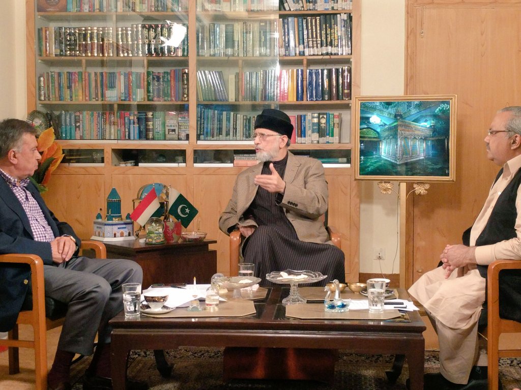 Interview of Dr Tahir-ul-Qadri with Ch Ghulam Hussain & Arif Nizami in program DNA on Channel 24 News