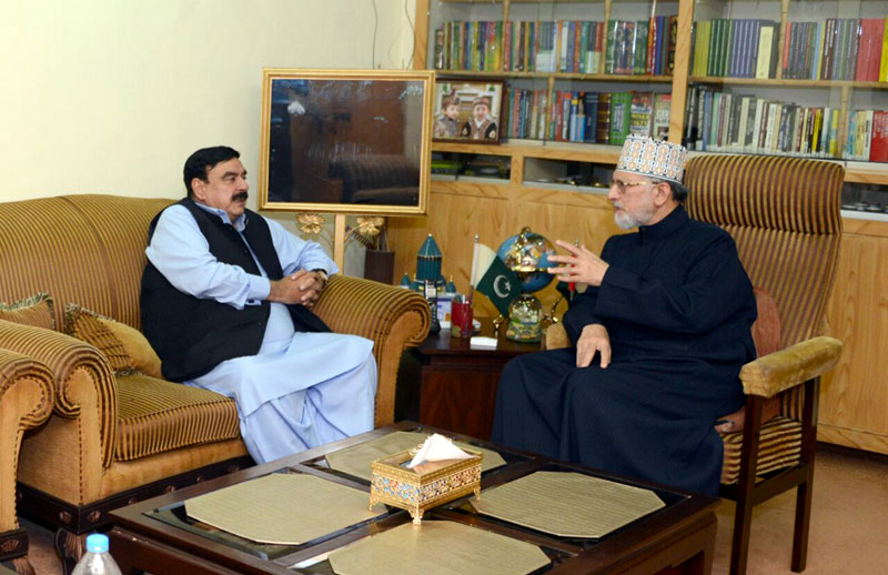 سربراہ عوامی تحریک سے شیخ رشید کی ملاقات