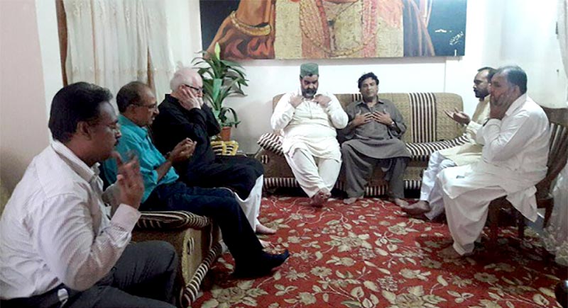 کراچی: پاکستان عوامی تحریک کے ایڈیشنل سیکرٹری جنرل کی امجد صابری کے بھائی سے تعزیت