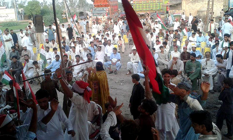خوشاب: پاکستان عوامی تحریک قائد آباد کا قصاص مارچ و دھرنا