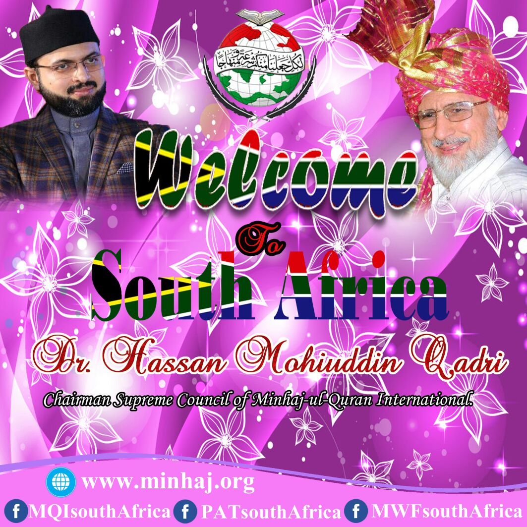 South Africa: Visit Schedule of Dr Hassan Mohi-ud-Din Qadri (16th to 30th April)