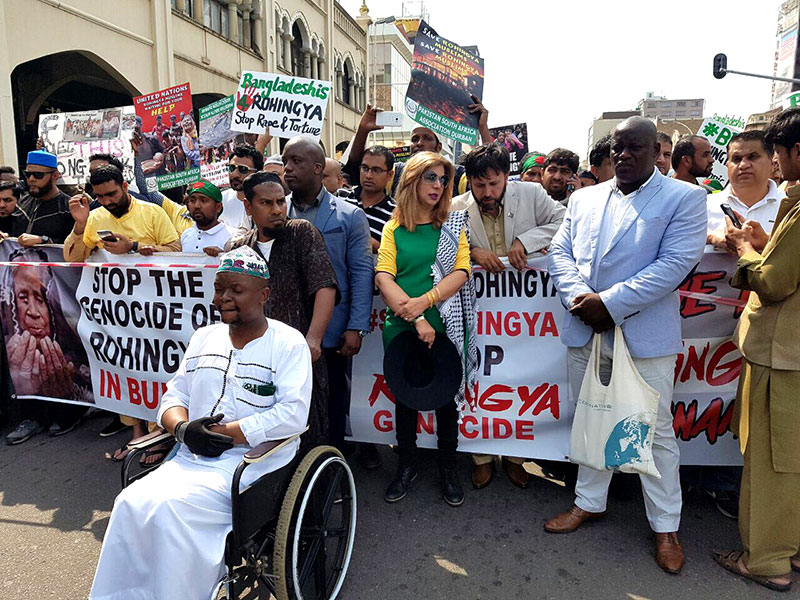 منہاج القرآن ساؤتھ افریقہ کی روہنگیا مسلمانوں کے حق میں مظاہرہ میں شرکت