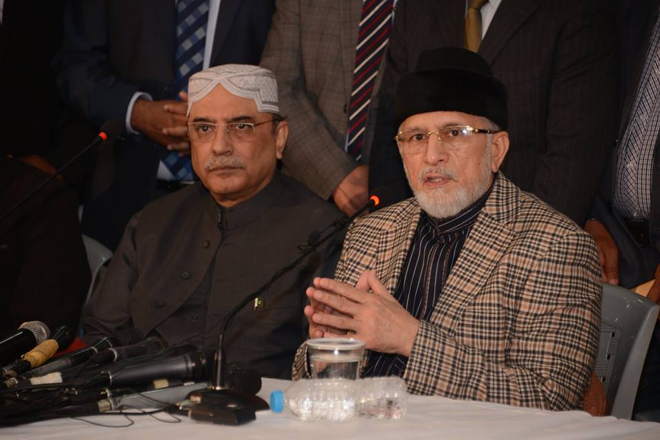 Asif Zardari & Dr Tahir-ul-Qadri hold detailed one-on-one meeting