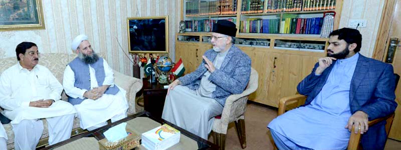 وفاقی وزیر مذہبی امور کی ڈاکٹر محمد طاہرالقادری سے ان کی رہائش گاہ پر ملاقات