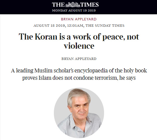 The Koran is a work of peace, not violence