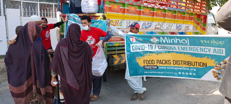 Covid-19: Minhaj Welfare Foundation distributes food among the deserving under Food Support Program