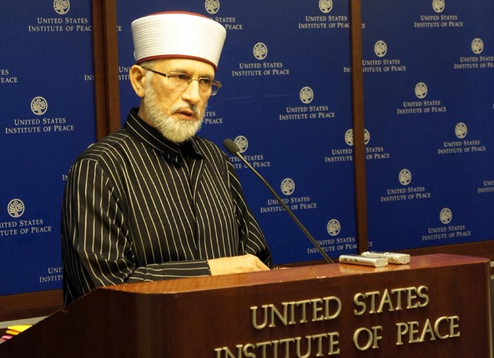 Shaykh-ul-Islam Speaks at the American Institute of Peace