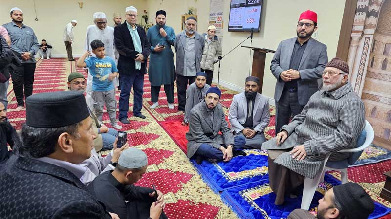 کینیڈا: شیخ الاسلام ڈاکٹر محمد طاہرالقادری کی جامع المصطفیٰ اسلامک سنٹر مسی ساگا میں نمازِ جمعہ کی ادائیگی