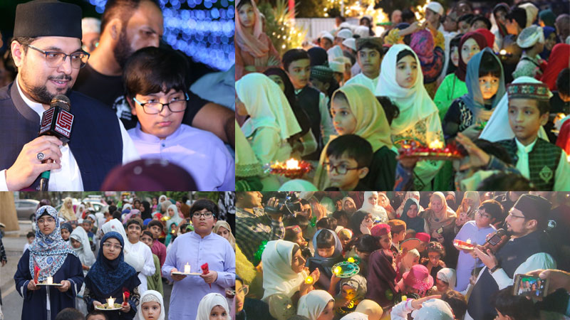 Children take out a procession to welcome Rabi-ul-Awwal