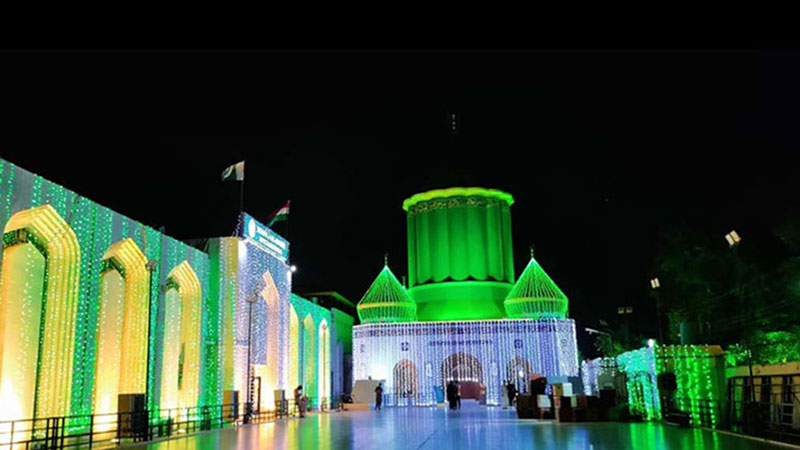 MQI secretariat decorated with electric lights