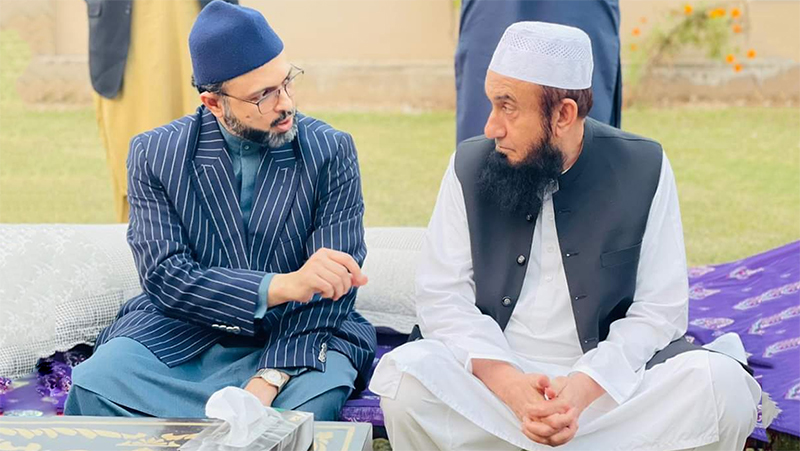Dr Hassan Mohi-ud-Din Qadri meets Maulana Tariq Jameel, expresses his condolences