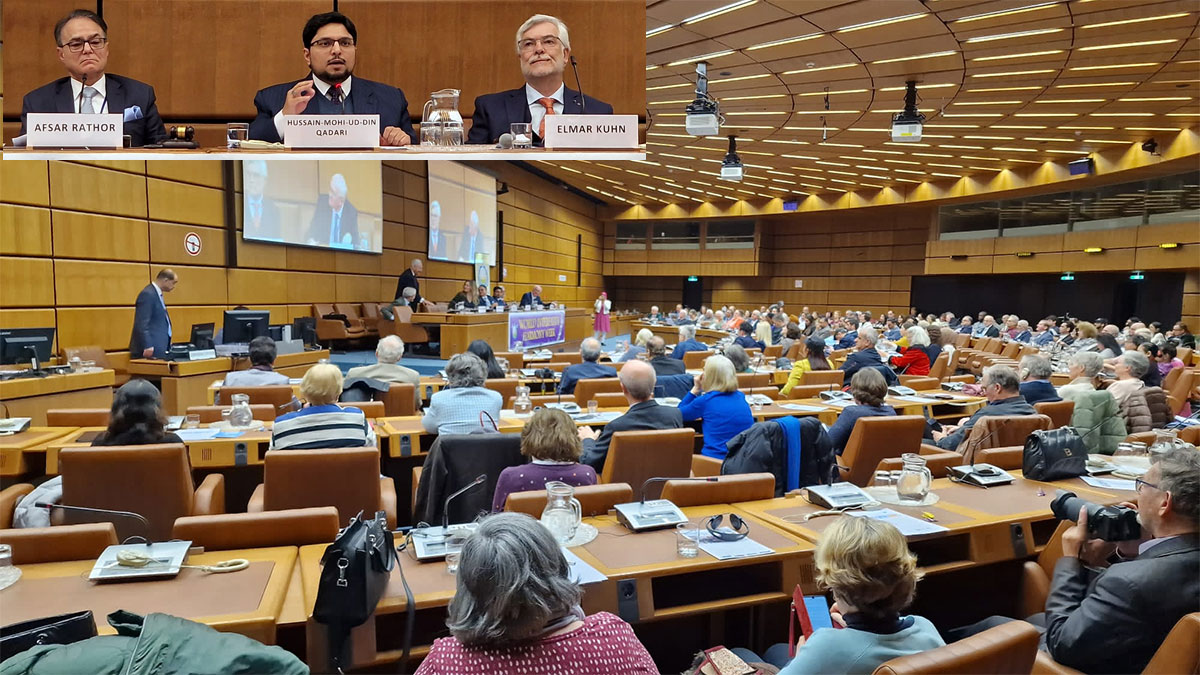 Prof Dr Hussain Mohi-ud-Din Qadri delivers keynote address at UN Interfaith Harmony Conference