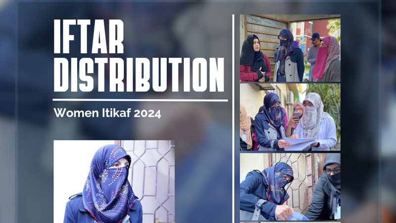Dr Ghazala Qadri joined the Iftar distribution team in Itikaf 2024