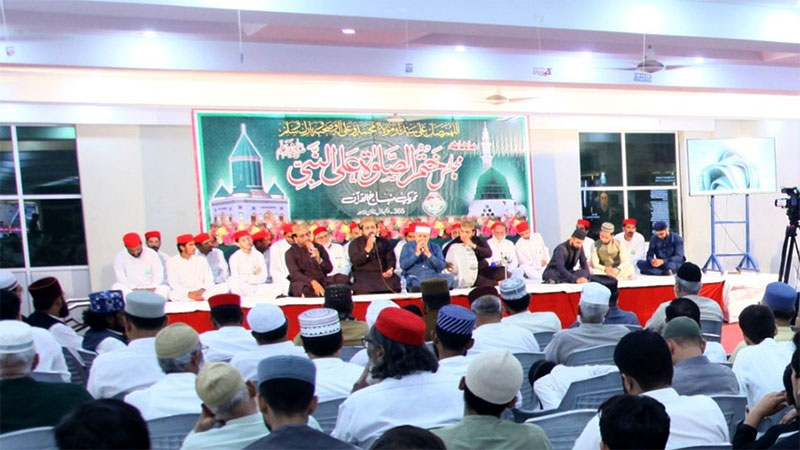 تحریک منہاج القرآن کے گوشہ درود کی ماہانہ مجلس ختم الصلوۃ علی النبی ﷺ کا روحانی اجتماع