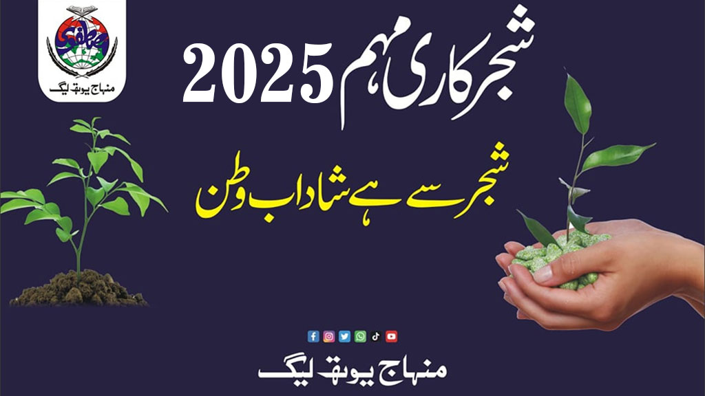 منہاج یوتھ لیگ12 اگست 2025 سے ملک گیر شجر کاری مہم کا آغاز کرے گی