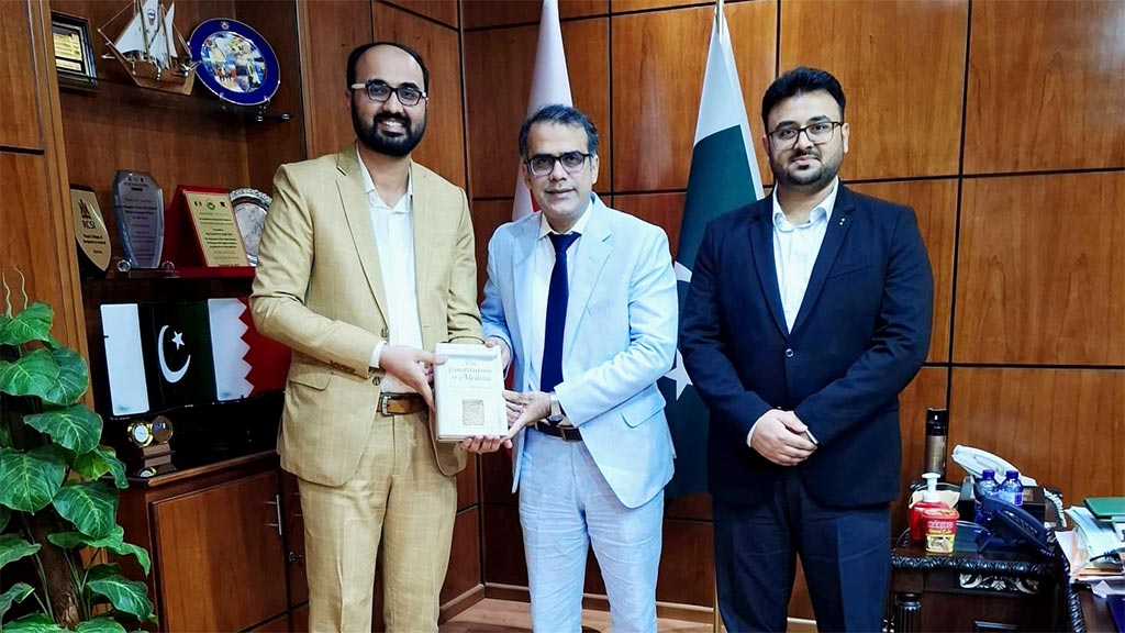 A delegation from Minhaj Youth League, Bahrain, met with H.E. Saqib Rauf, Ambassador of Pakistan to Bahrain