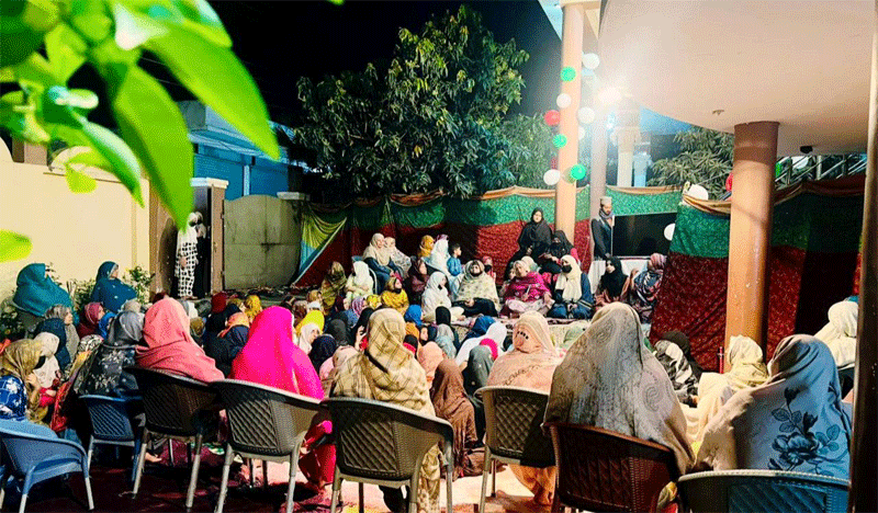سیالکوٹ میں منہاج القرآن ویمن لیگ کے زیرِاہتمام روحانی شبِ بیداری کا انعقاد