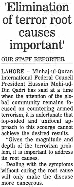 Minhaj-ul-Quran  Print Media Coverage Daily The Nation Page: 16