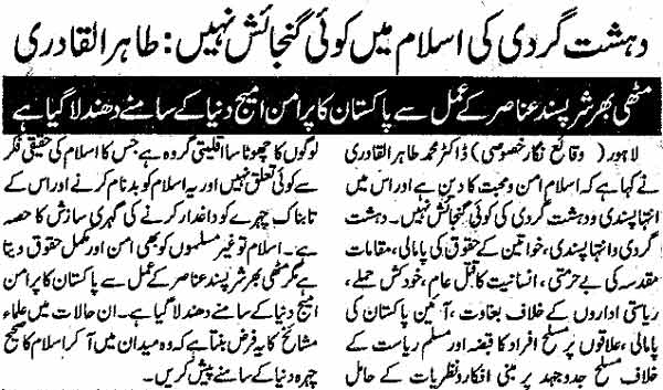تحریک منہاج القرآن Minhaj-ul-Quran  Print Media Coverage پرنٹ میڈیا کوریج Daily Jinnah-Page-2