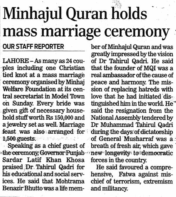 Minhaj-ul-Quran  Print Media CoverageDaily The Nation Page 15