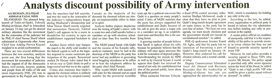 Pakistan Awami Tehreek Print Media CoverageDaily English