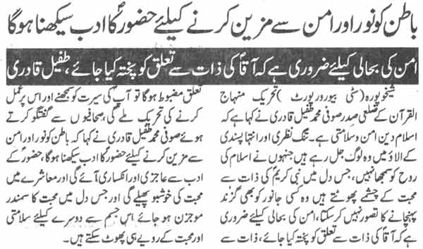 تحریک منہاج القرآن Minhaj-ul-Quran  Print Media Coverage پرنٹ میڈیا کوریج Daily Jinnah Page-5
