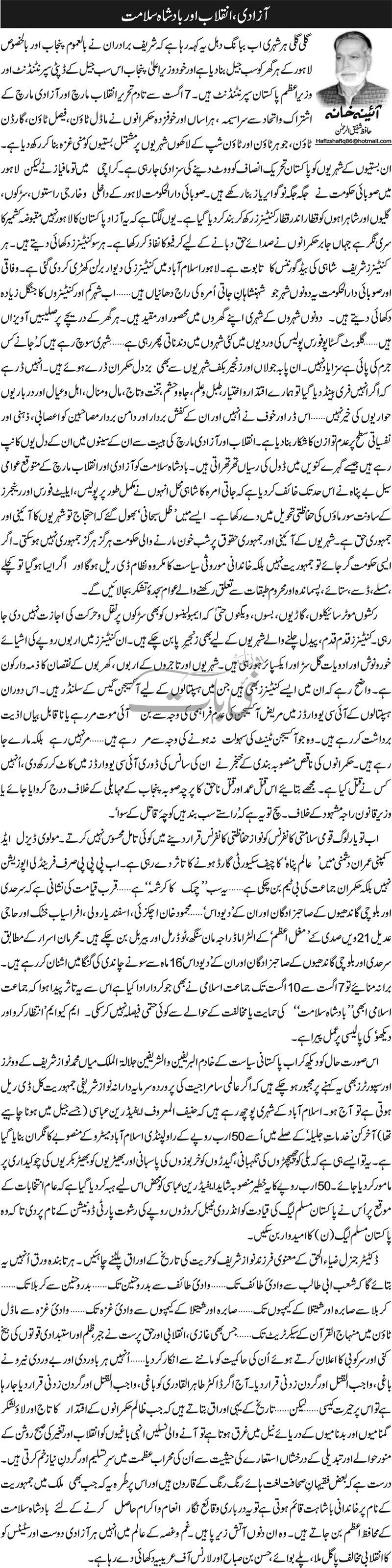 تحریک منہاج القرآن Minhaj-ul-Quran  Print Media Coverage پرنٹ میڈیا کوریج Daily Nai Baat - Hafiz Shafiq ur Rahman