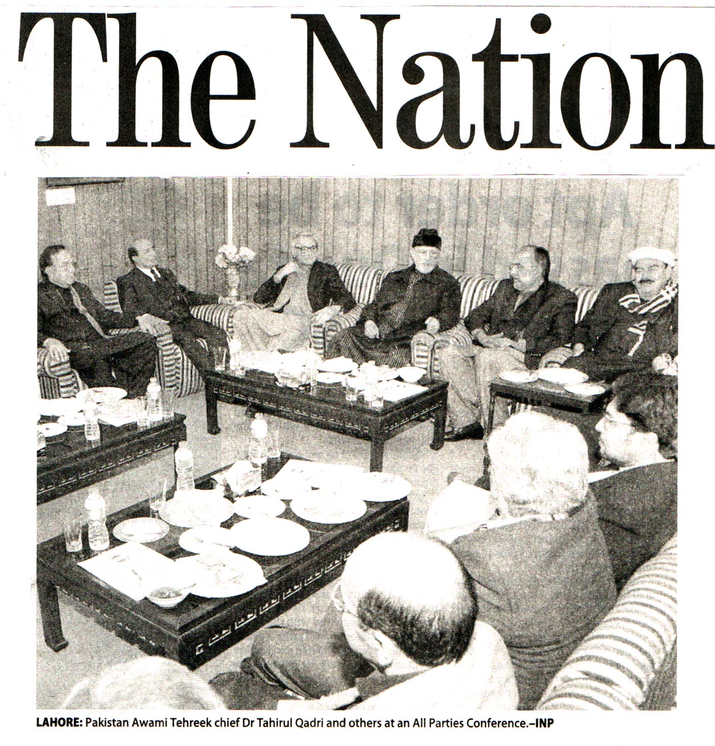 تحریک منہاج القرآن Minhaj-ul-Quran  Print Media Coverage پرنٹ میڈیا کوریج DAILY NATION PIC FRONT PAGE