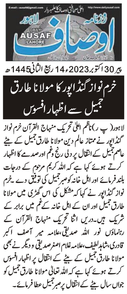 Pakistan Awami Tehreek Print Media CoverageDAILY AUSAF PAGE 2