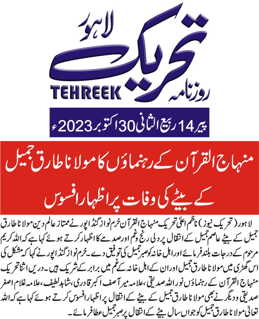 Pakistan Awami Tehreek Print Media CoverageDAILY TEHREEK PAGE 2