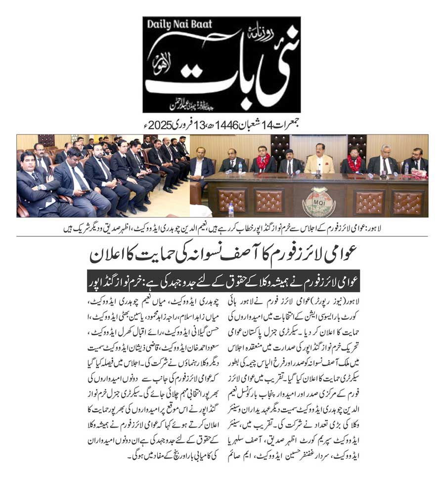 Minhaj-ul-Quran  Print Media CoverageDAILY NAI BAAT PAGE 2