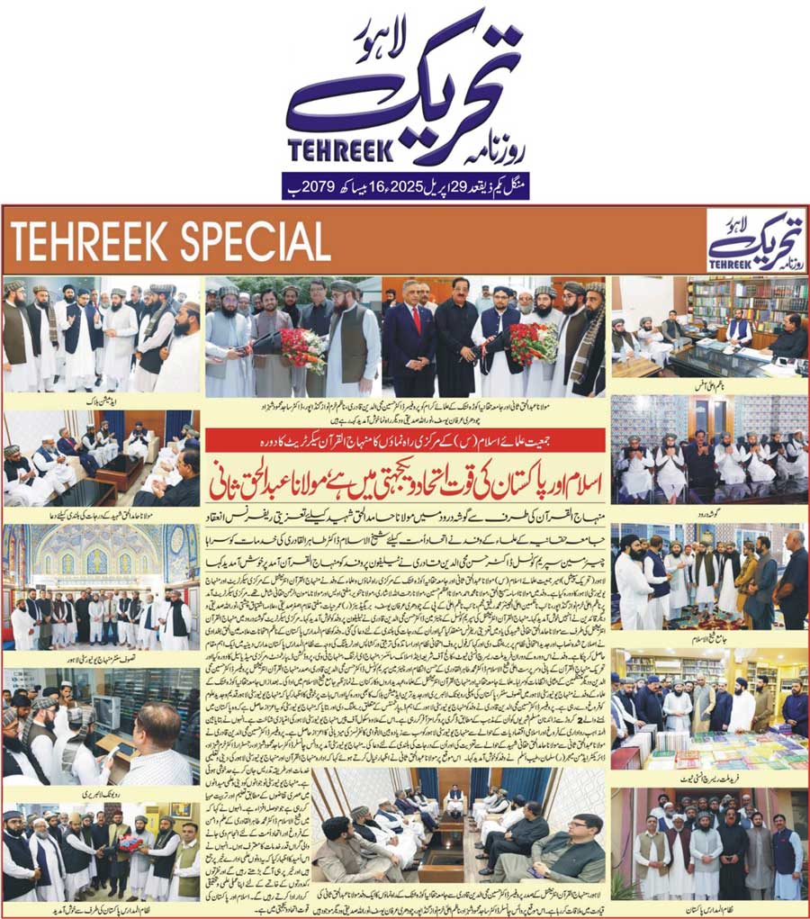 Minhaj-ul-Quran  Print Media Coverage DAILY TEHREEK PAGE 2