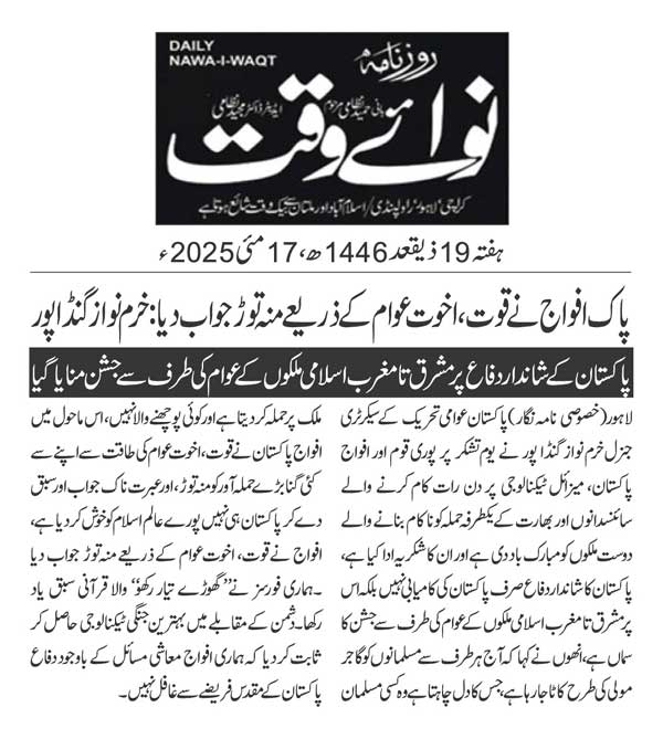 Minhaj-ul-Quran  Print Media Coverage DAILY NAWAIWAQ PAGE 2