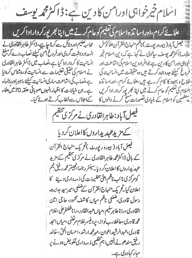 تحریک منہاج القرآن Minhaj-ul-Quran  Print Media Coverage پرنٹ میڈیا کوریج Daily-Jinnah-page-2