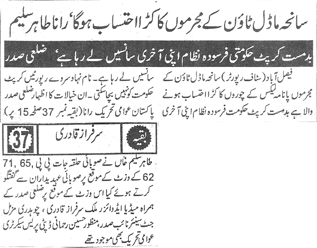تحریک منہاج القرآن Minhaj-ul-Quran  Print Media Coverage پرنٹ میڈیا کوریج Daily-Pakistan