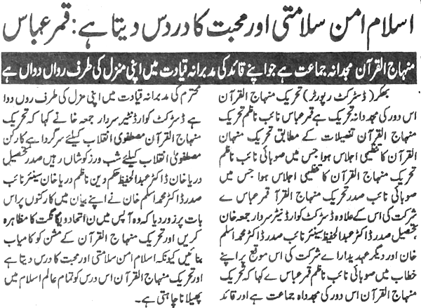 تحریک منہاج القرآن Minhaj-ul-Quran  Print Media Coverage پرنٹ میڈیا کوریج Daily Naya Daur P:2